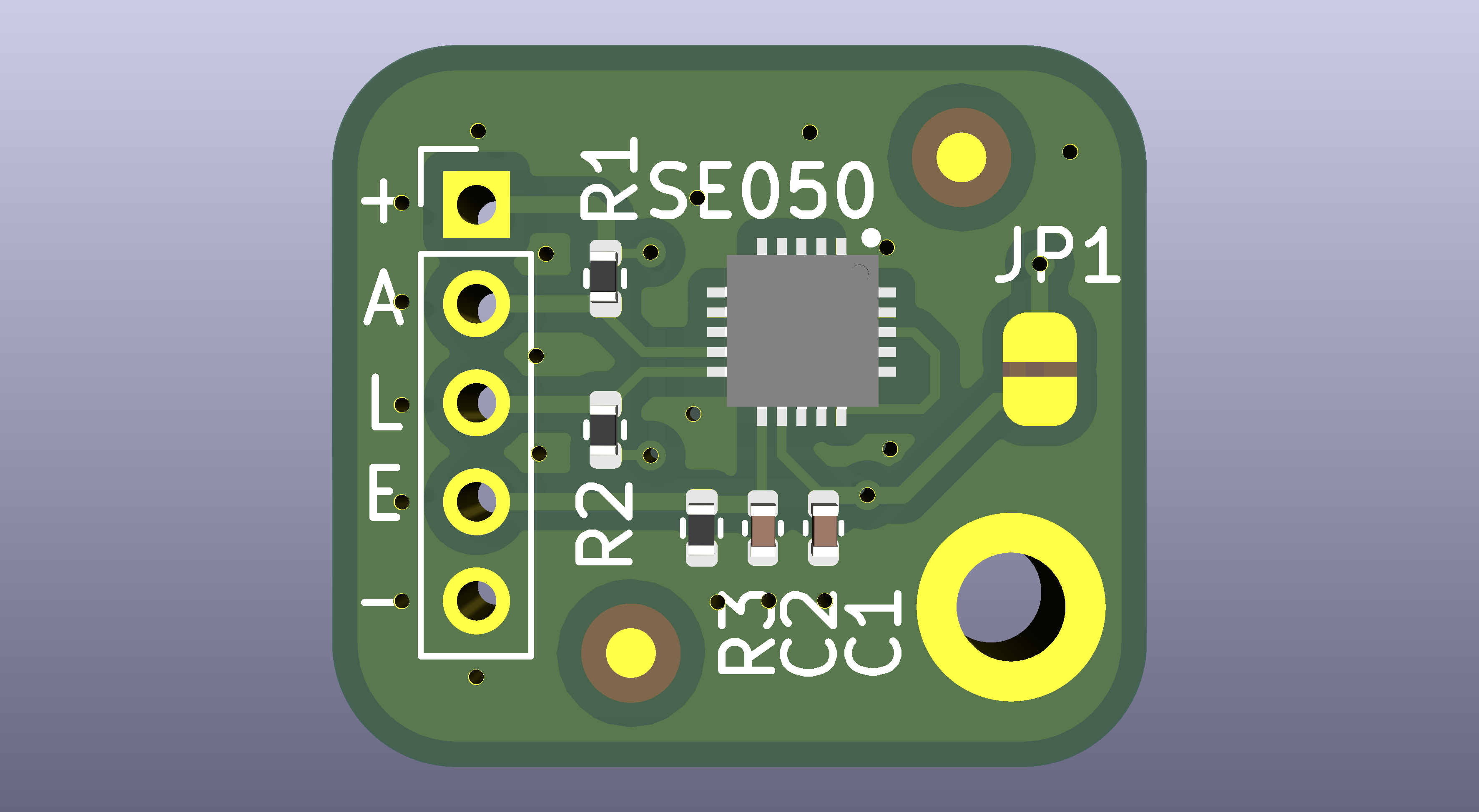 SE050 Breakout board, 3D render